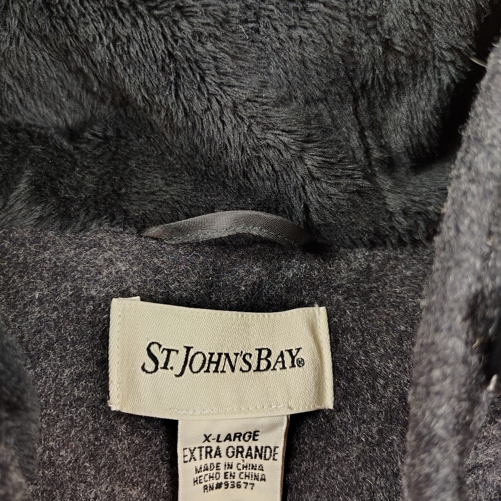 St John’s Bay Wool Cashmere Blend Zip Up Coat - Picture 6 of 12